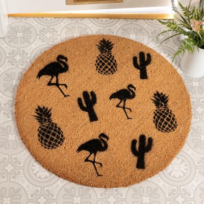 Pineapple Circle Doormat