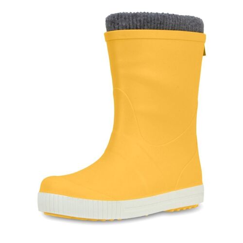 Wave Sock Lined Junior Wellies Yellow