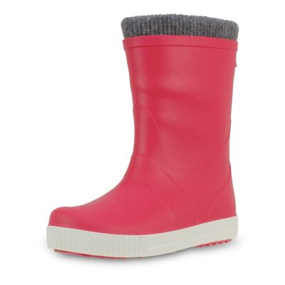 Wave Sock Lined Junior Wellies Coral