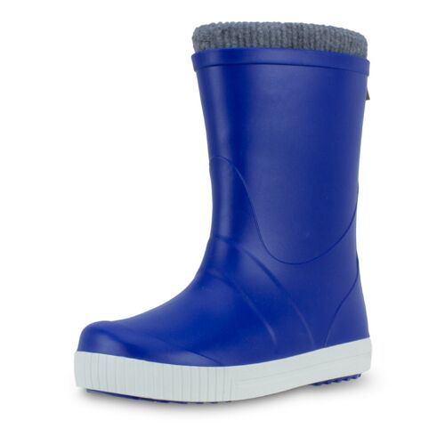 Wave Sock Lined Junior Wellies Blue