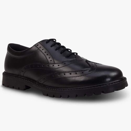 Sophia leather girls brogue with chunky sole