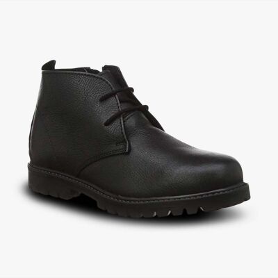 Chukka boots black with inner zip fastening