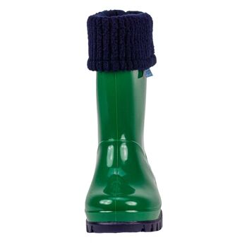 WELLIES VERT BRILLANT AVEC CHAUSSETTES 4