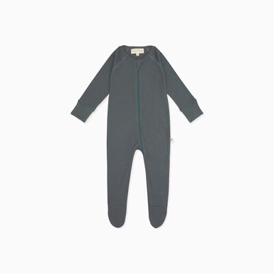 Everyday footed onesie blueberry