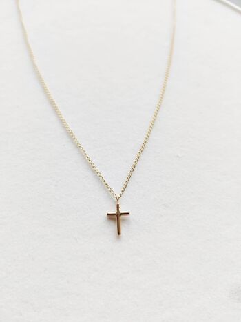 Petit Pendentif Croix en Or__Or Jaune 1