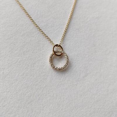 Together Forever Gold And Diamond Pave Pendant__Yellow Gold