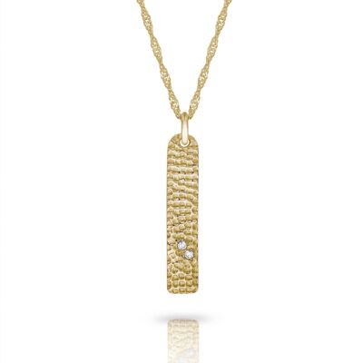 Collana Dropping Stone Con Diamanti__Oro Giallo