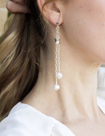 Boucles d'oreilles perles baroques 1