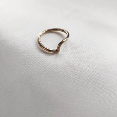 Heart And Wishbone Ring__Yellow Gold / M