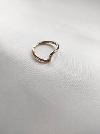 Bague Coeur Et Wishbone__Or Jaune / M 3