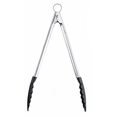 Cooking and serving tongs, black, length: 40.6 cm