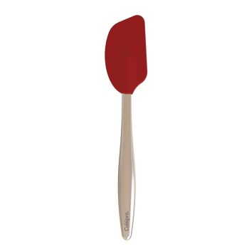 Mini grattoir en silicone avec manche en acier inoxydable, rouge, longueur : 20 cm