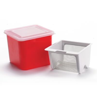 Yoghurt and cream cheese maker, red