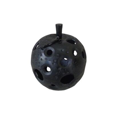 Apple S - Decorazione - Metallo - Nero antico - Altezza 21 cm