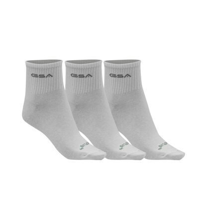GSA ORGANICPLUS+ 500 Quarter Socks / 3 Pack / White