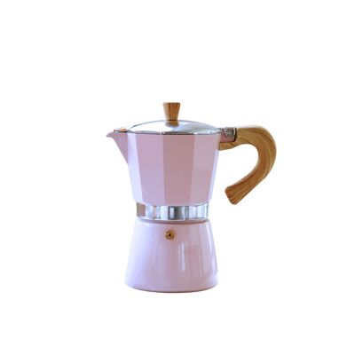 Venezia - cafetera espresso, rosa, 3 tazas