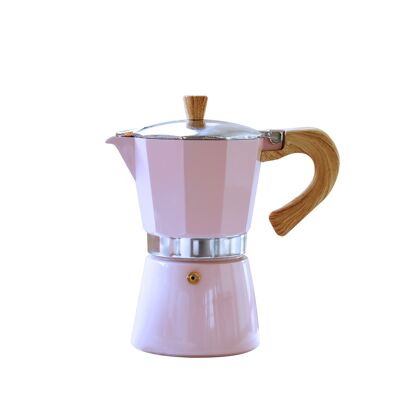 Venezia - cafetera espresso, rosa, 6 tazas