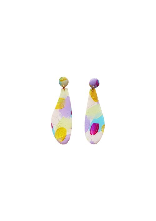 Pastel Coloured Polymer Clay Ann Earrings