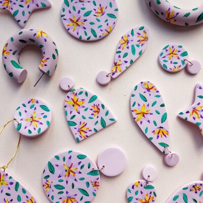 Parma Violet Earrings , Circles