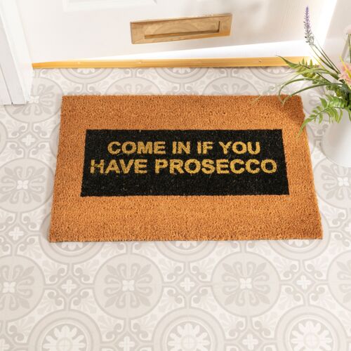 Come in if you have Prosecco Glitter Doormat