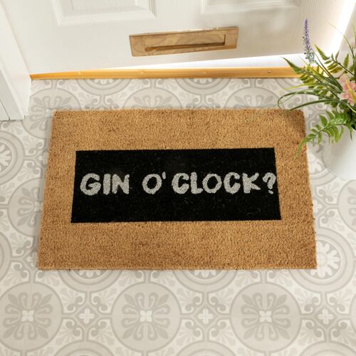 Gin O'Clock Glitter Doormat