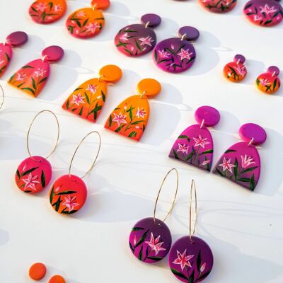 Sunset Lily Earrings , Sunset L Ann