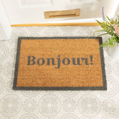 Bonjour Grey Doormat