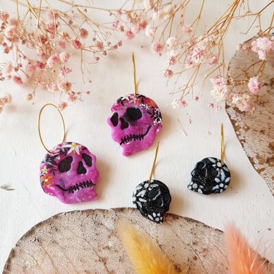 Flower Skulls , FC tiny Earrings