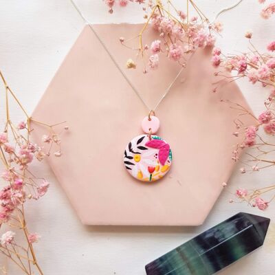 Blush Daisy Necklace , blush 16