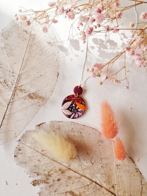 Autumn Floral , 16 inch Necklace