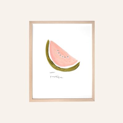 Wassermelone A4 (8,3 x 11,7 Zoll)