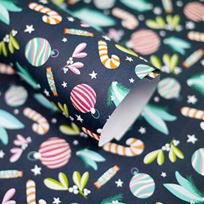 Festive Candy Cane Recycled Gift Wrap