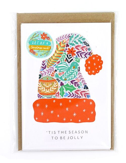 Folky Christmas Cards (Pack of 5)
