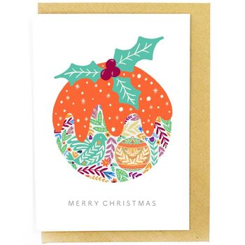 Carte de voeux joyeux Noël Pudding 2