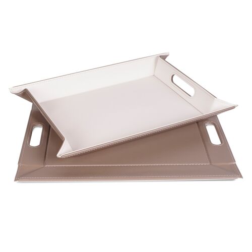 DUO - Wendetablett, Weiss/Taupe, groß