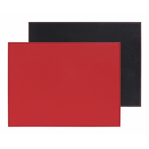DUO - Platzset rechteckig, rot/schwarz