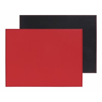 DUO - mantel individual rectangular, rojo / negro