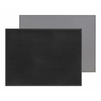DUO - rectangular placemat, black / gray