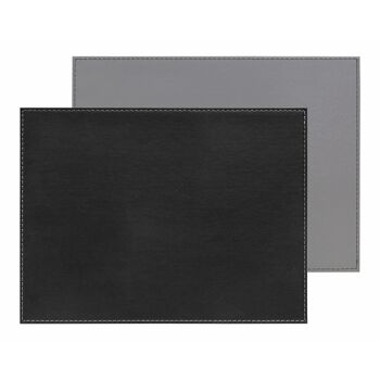 DUO - tapis carré, noir / gris 1