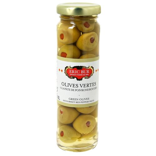 Olives a la pate de poivron rouge