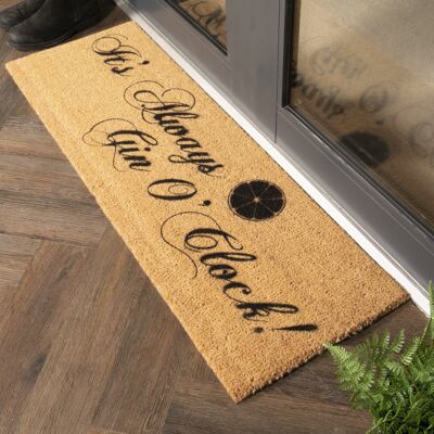 It's Always Gin O'Clock Patio Doormat