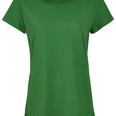 T-shirt basic organica girocollo (donna) Nr.2 GOTS (verde)