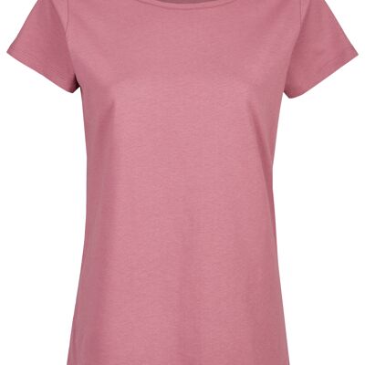 Camiseta orgánica básica cuello redondo (mujer) Nr.2 GOTS (lila)