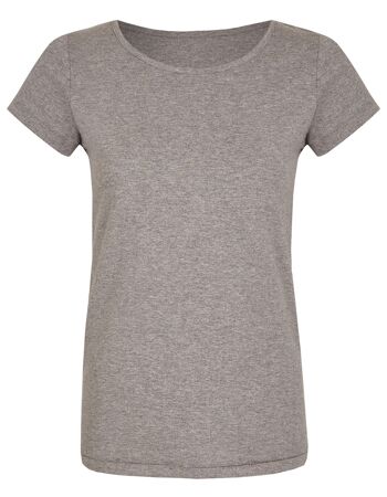 T-shirt bio basique col rond (femme) Nr.2 GOTS (gris)
