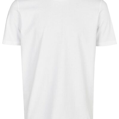 Camiseta orgánica básica cuello redondo (hombre) Nr.3 GOTS (blanco)