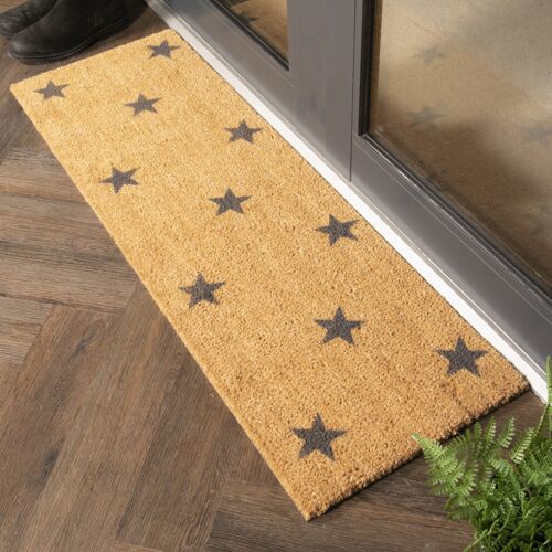 Grey Multi Stars Patio Doormat