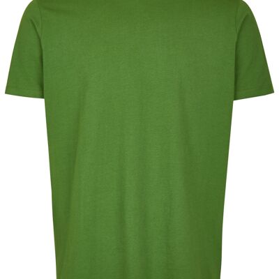 Camiseta orgánica básica cuello redondo (hombres) Nr.3 GOTS (verde)