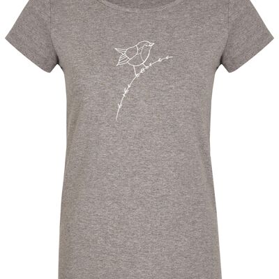 T-shirt organica di base (donna) No.2 pettirosso (grigio)