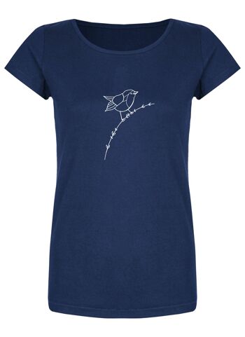 T-shirt bio basique (dames) No.2 robin (azur)