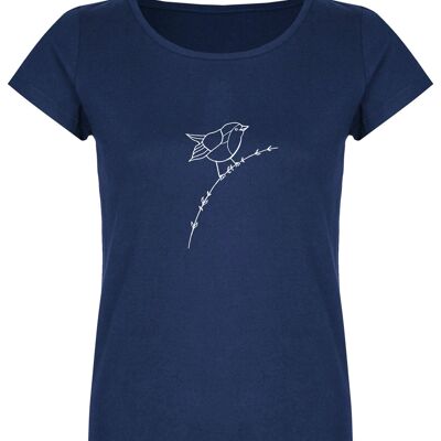 T-shirt basic organica (donna) No.2 pettirosso (azzurro)